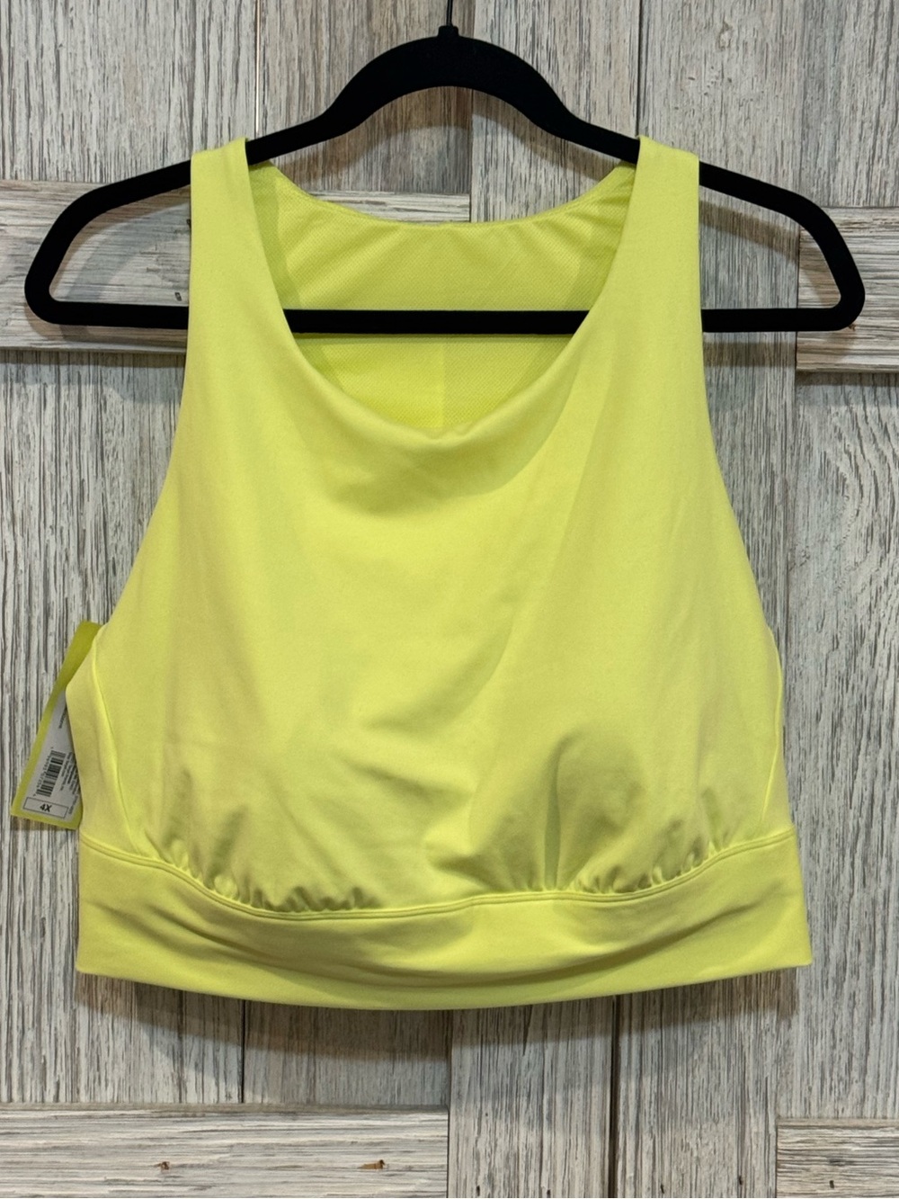 all in motion Neon Yellow High-Neck Sports Bralette Sz 4X. NWT
